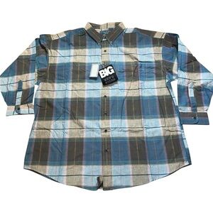 90s VTG Plaid Long Sleeve Button Up Shirt Loafers By Reed St. James Mens 2X Big